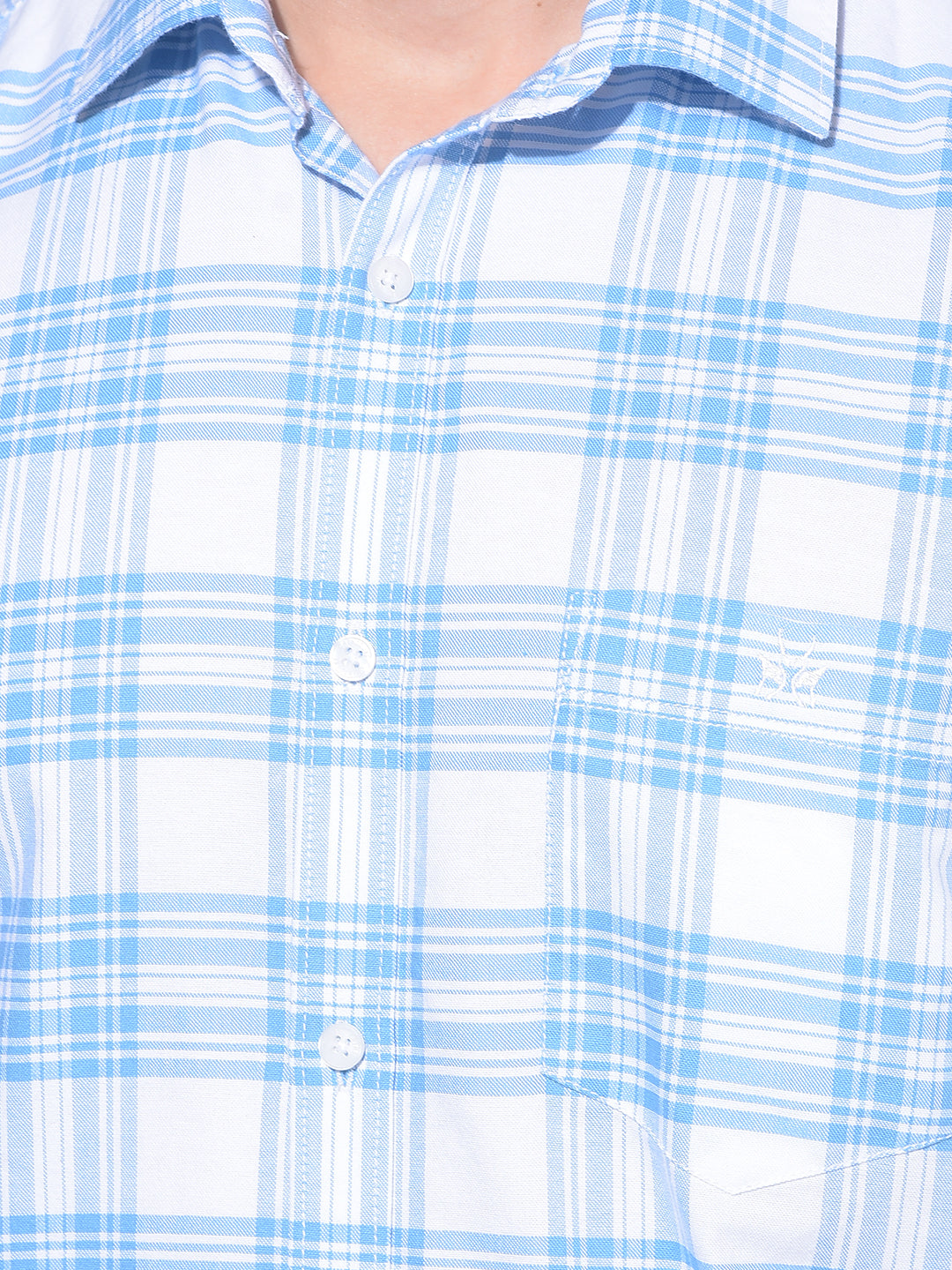 White Tartan Check 100% Cotton Shirt-Men Shirts-Crimsoune Club