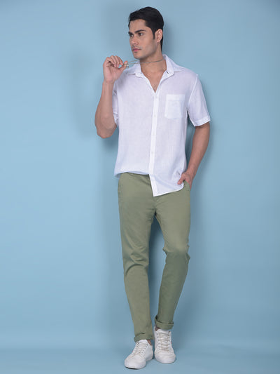 White Linen Shirt-Men Shirts-Crimsoune Club