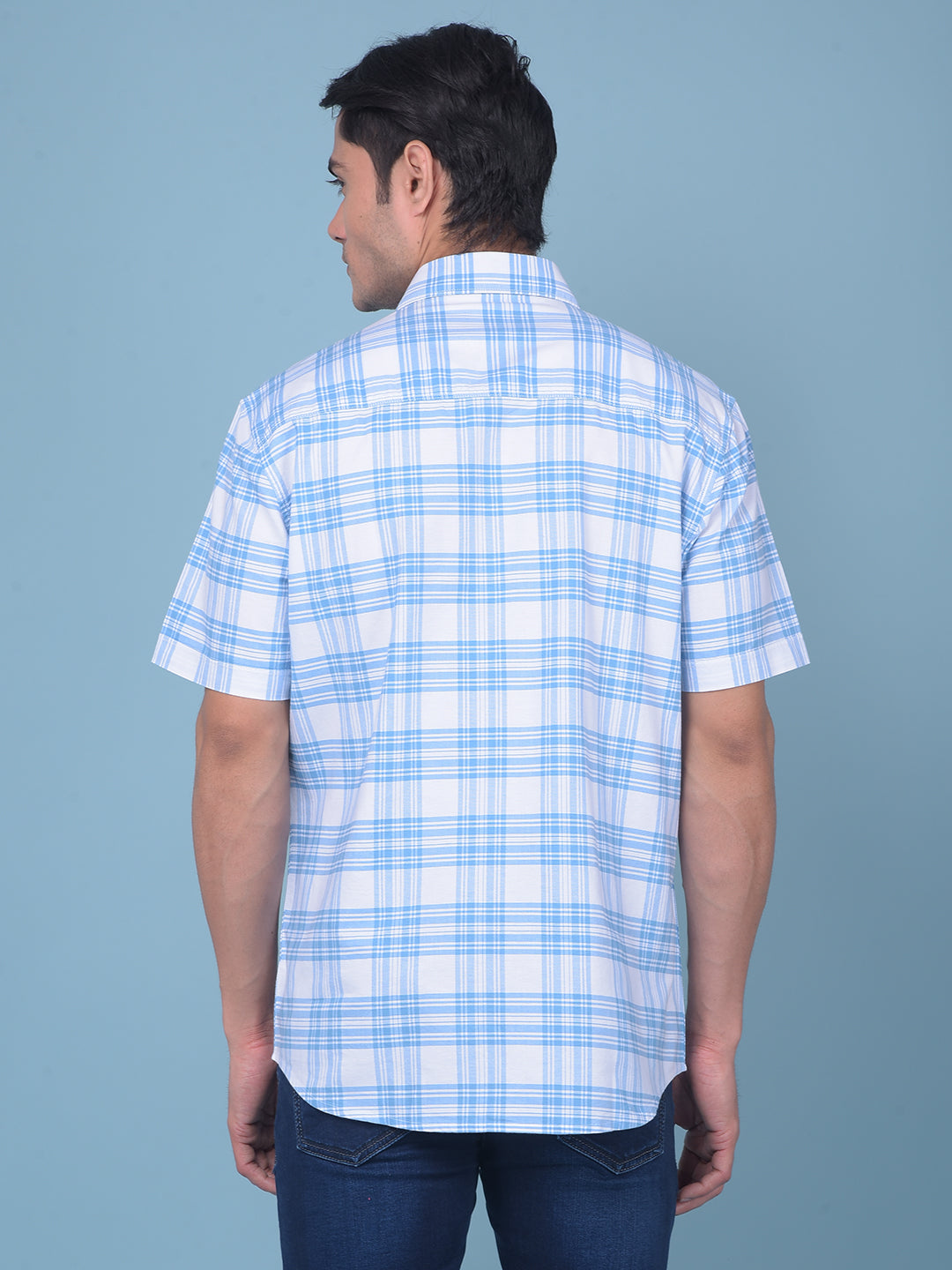 White Tartan Check 100% Cotton Shirt-Men Shirts-Crimsoune Club