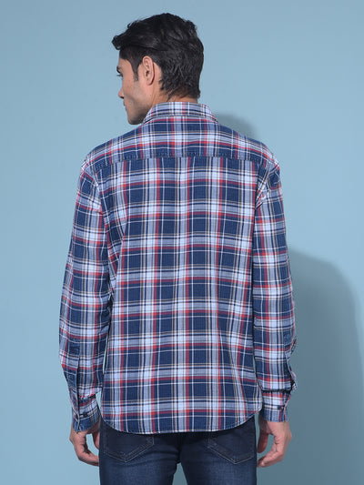 Red Tartan Check 100% Cotton Shirt-Men Shirts-Crimsoune Club