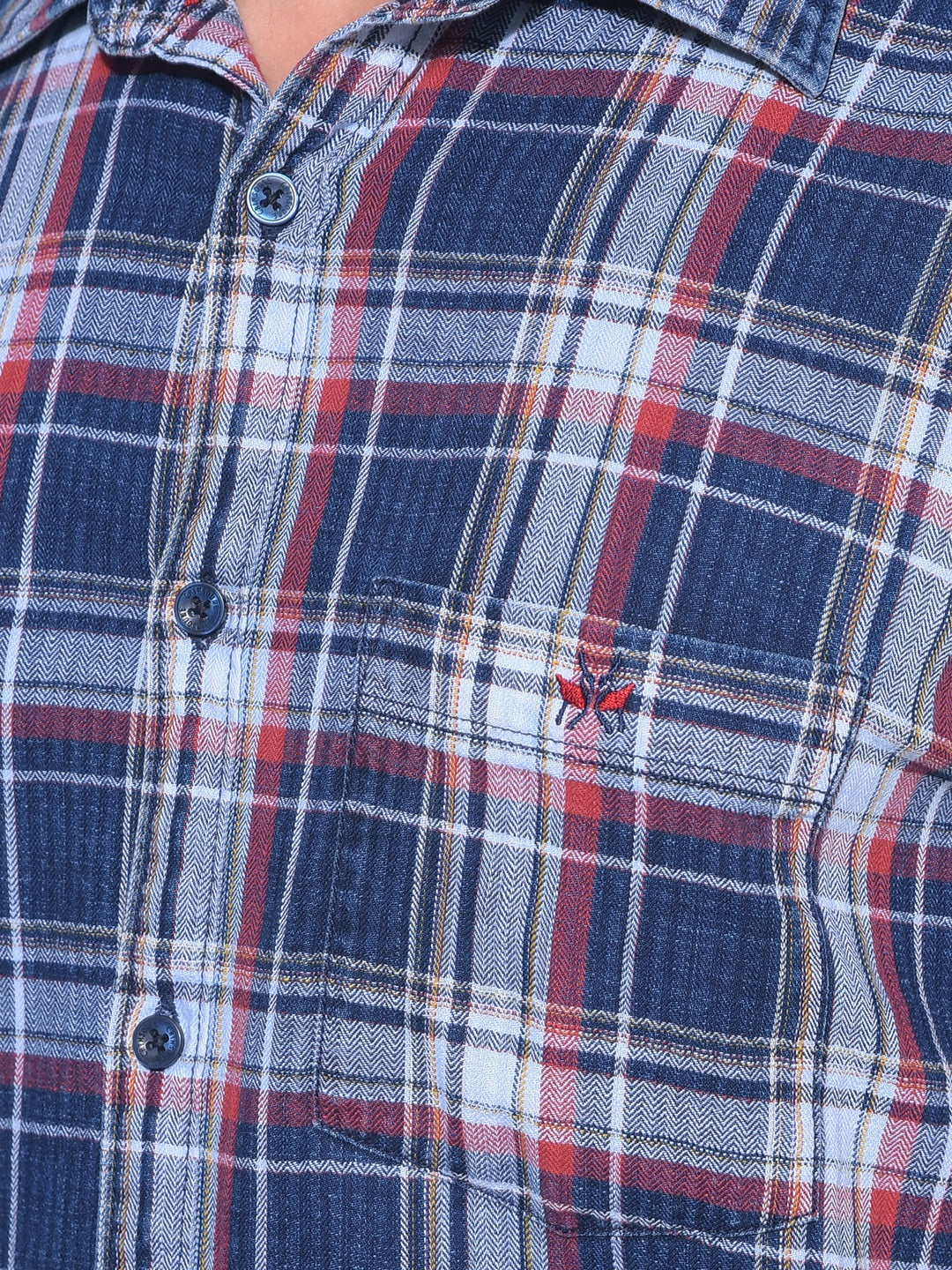 Red Tartan Check 100% Cotton Shirt-Men Shirts-Crimsoune Club