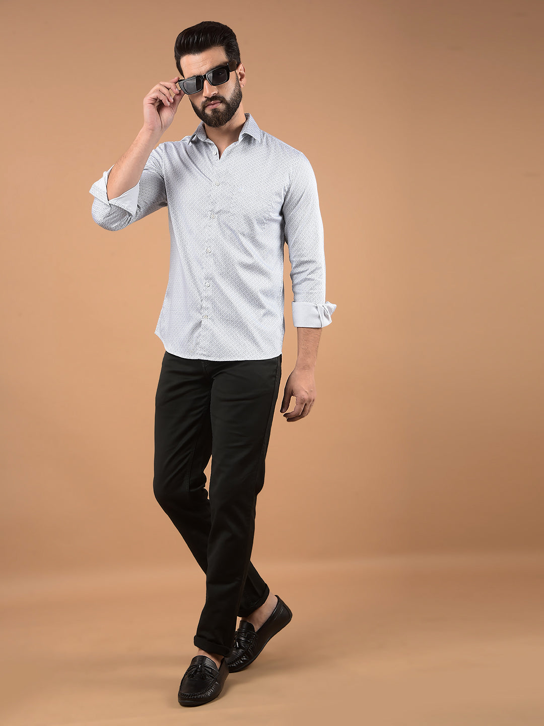 White Printed Shirt-Men Shirts-Crimsoune Club