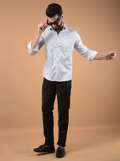 White Printed Shirt-Men Shirts-Crimsoune Club