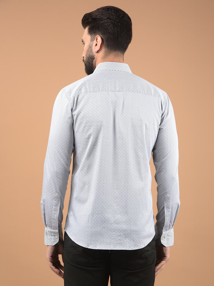 White Printed Shirt-Men Shirts-Crimsoune Club