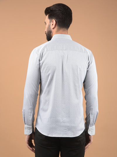 White Printed Shirt-Men Shirts-Crimsoune Club