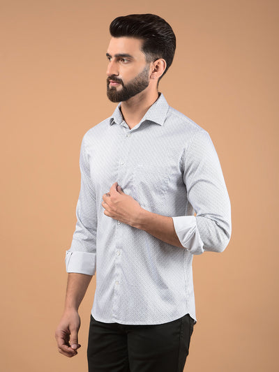 White Printed Shirt-Men Shirts-Crimsoune Club