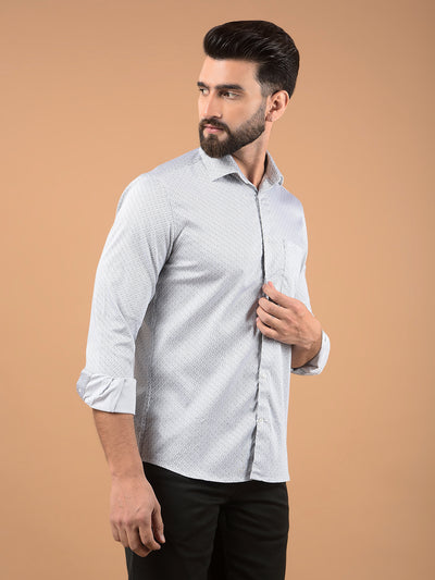 White Printed Shirt-Men Shirts-Crimsoune Club