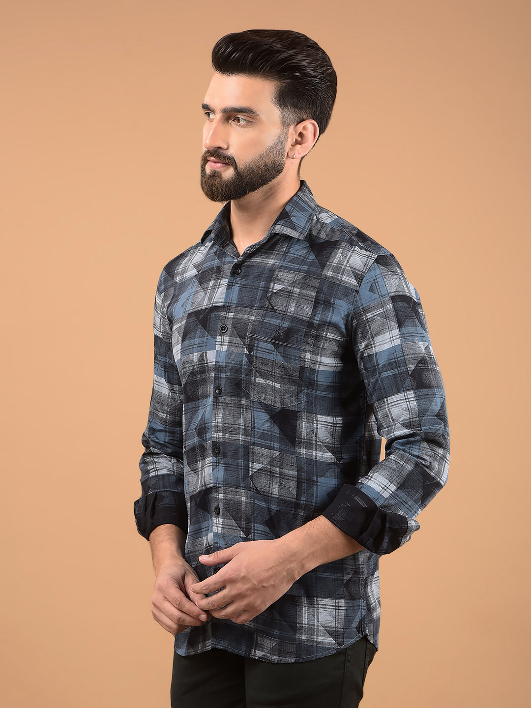 Green Printed Shirt-Men Shirts-Crimsoune Club