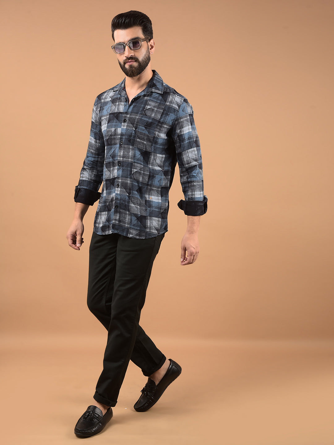 Green Printed Shirt-Men Shirts-Crimsoune Club