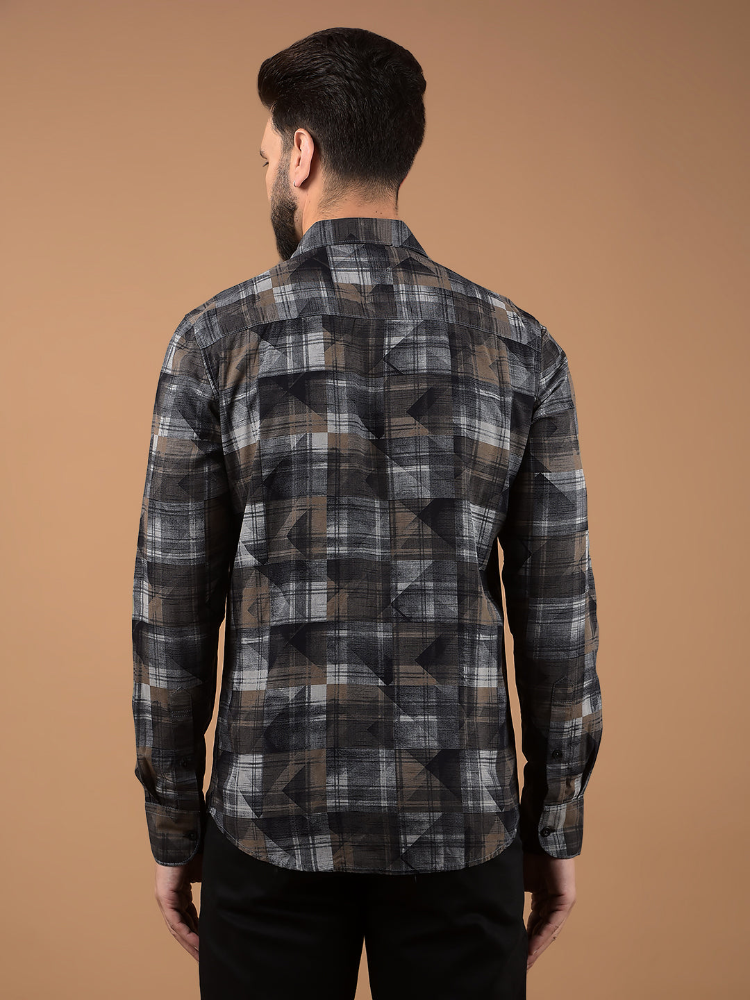 Grey Printed Shirt-Men Shirts-Crimsoune Club
