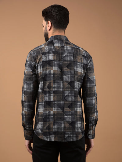 Grey Printed Shirt-Men Shirts-Crimsoune Club
