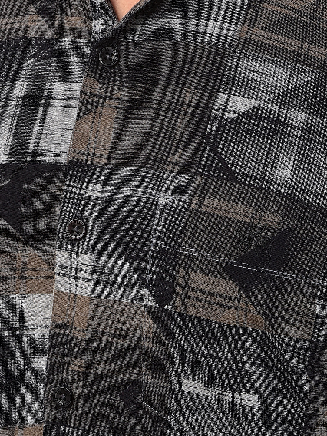 Grey Printed Shirt-Men Shirts-Crimsoune Club