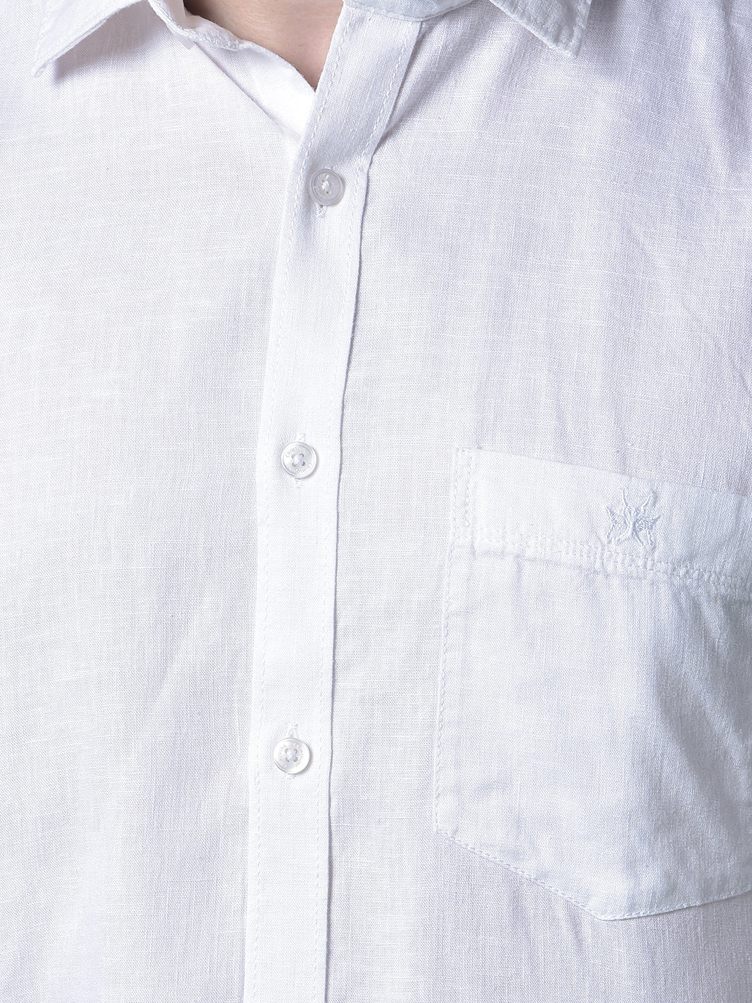 White Linen Shirt-Men Shirts-Crimsoune Club
