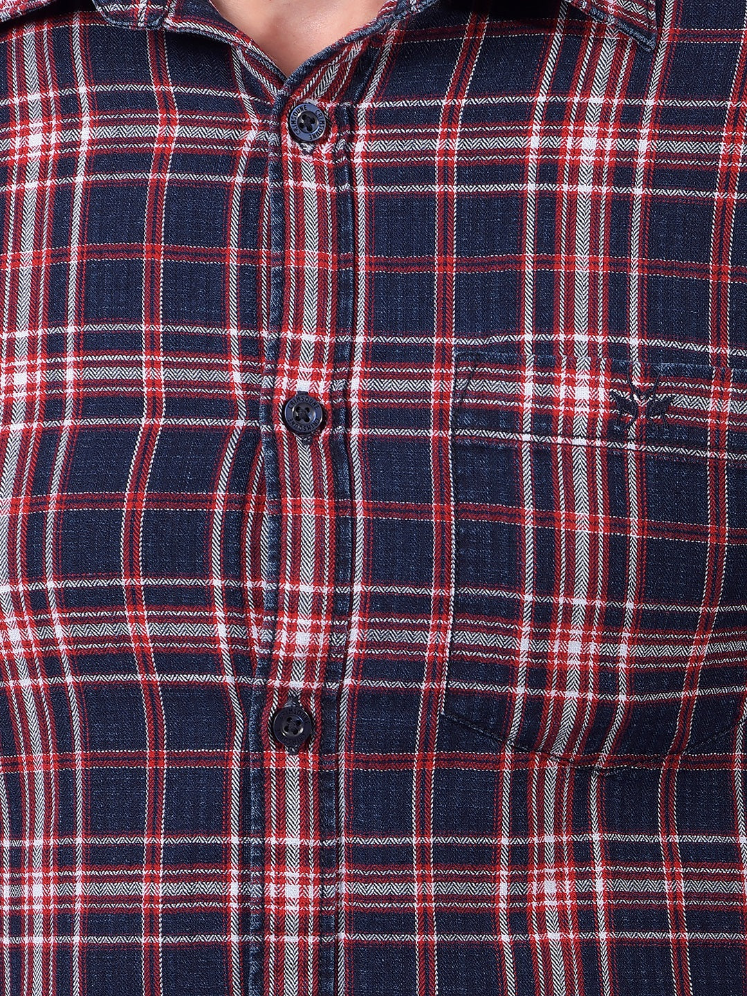 Red Checked 100% Cotton Shirt-Men Shirts-Crimsoune Club