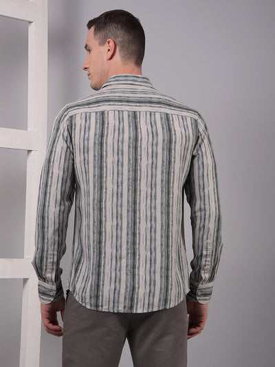 Grey Printed Shirt-Men Shirts-Crimsoune Club