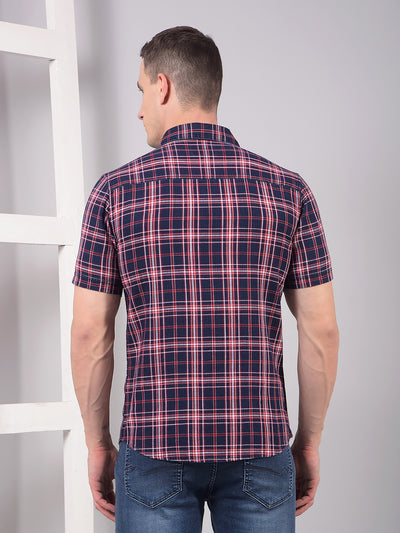 Red Checked 100% Cotton Shirt-Men Shirts-Crimsoune Club