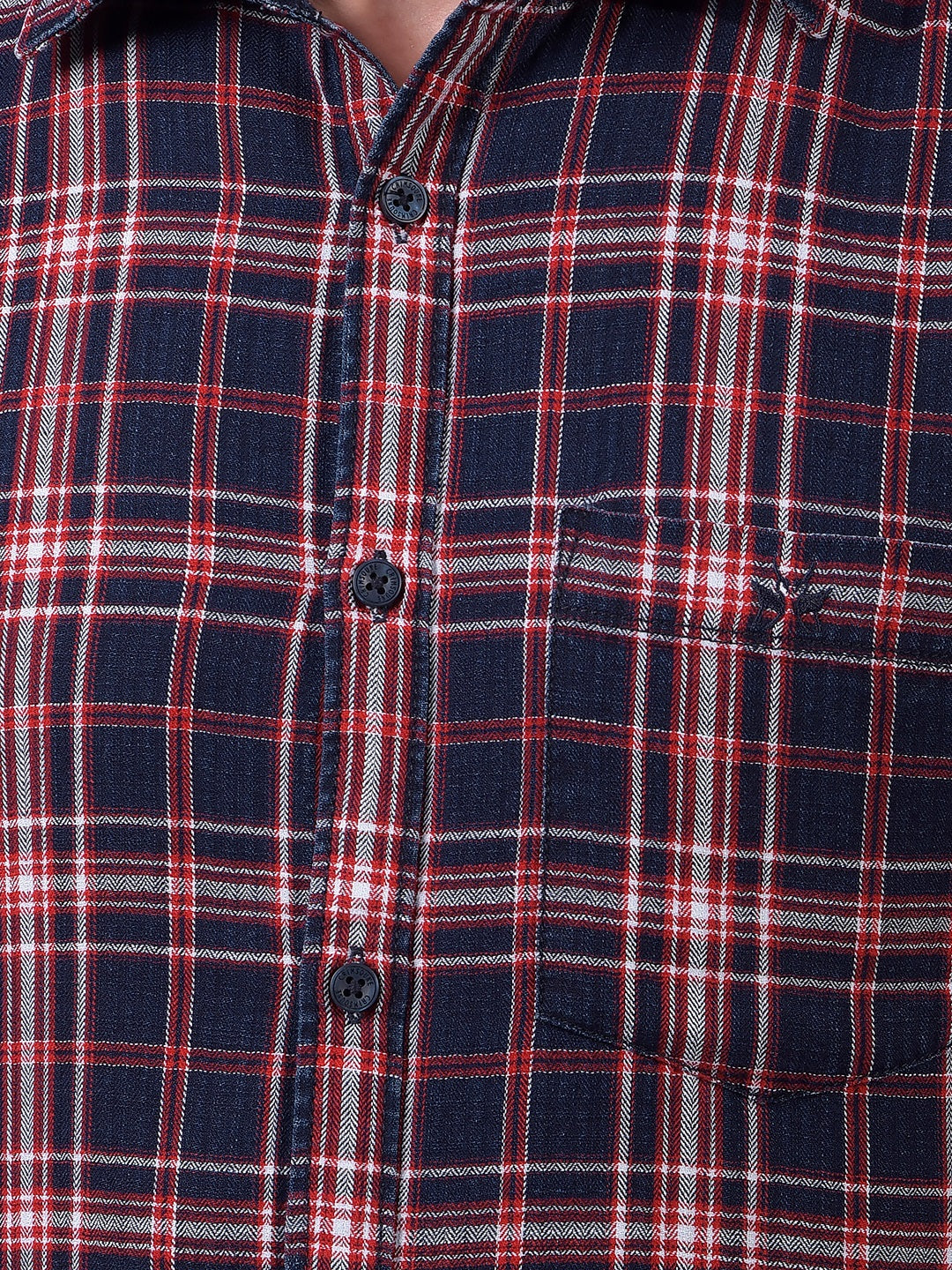 Red Checked 100% Cotton Shirt-Men Shirts-Crimsoune Club