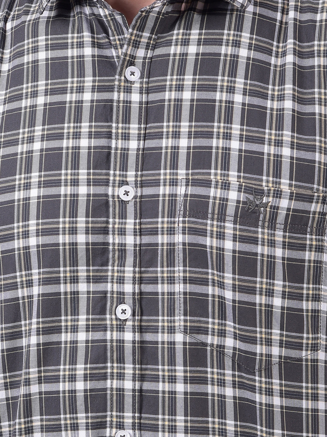 Purple Checked 100% Cotton Shirt-Men Shirts-Crimsoune Club