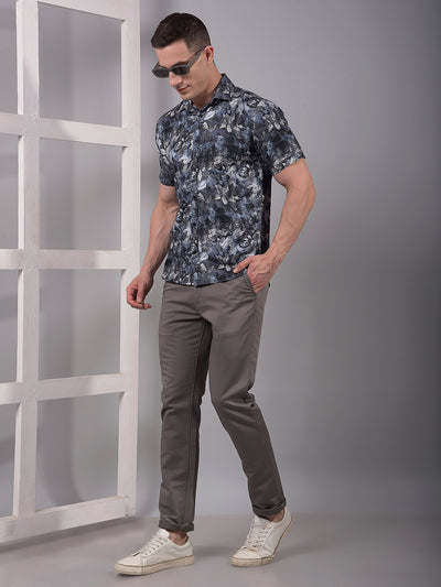 Multi-Color Floral Print Linen Shirt-Men Shirts-Crimsoune Club