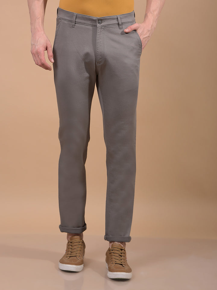 Men's Grey Trousers-Men Trousers-Crimsoune Club