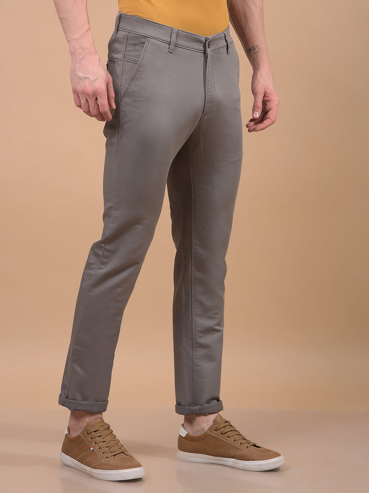 Men's Grey Trousers-Men Trousers-Crimsoune Club