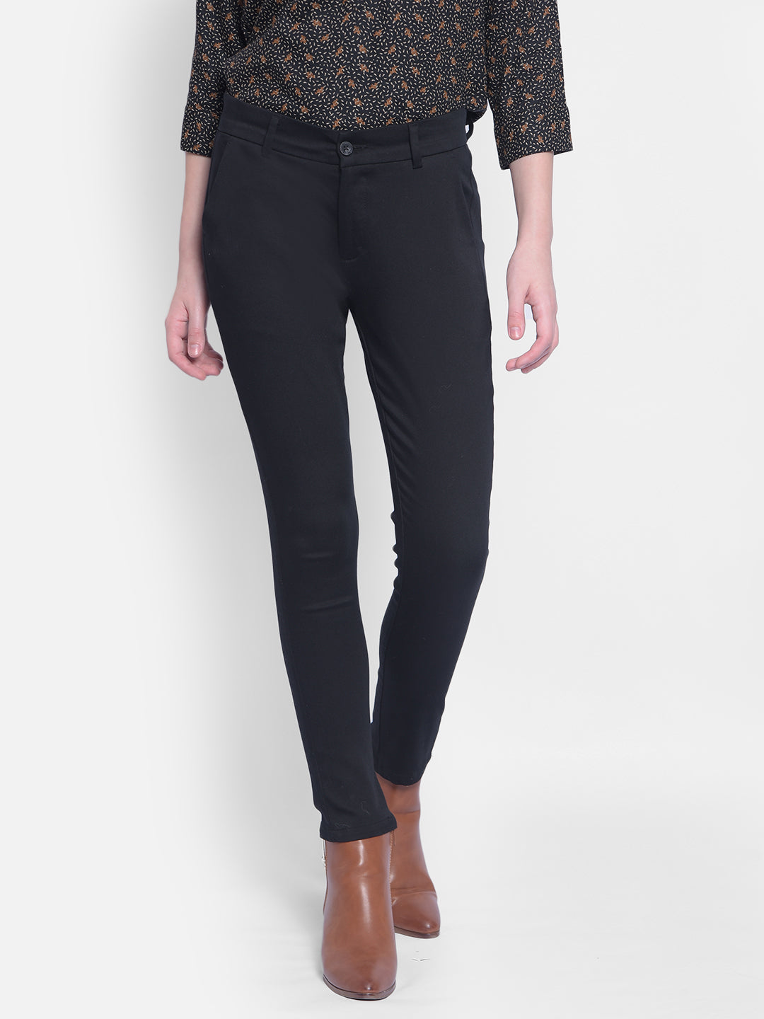 Black Trousers-Women Trousers-Crimsoune Club