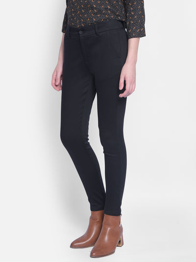 Black Trousers-Women Trousers-Crimsoune Club