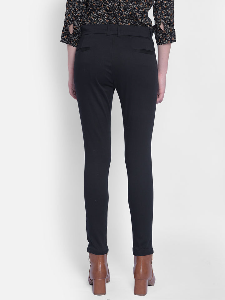 Black Trousers-Women Trousers-Crimsoune Club