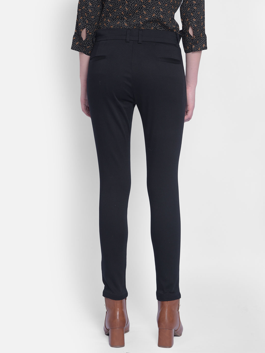 Black Trousers-Women Trousers-Crimsoune Club