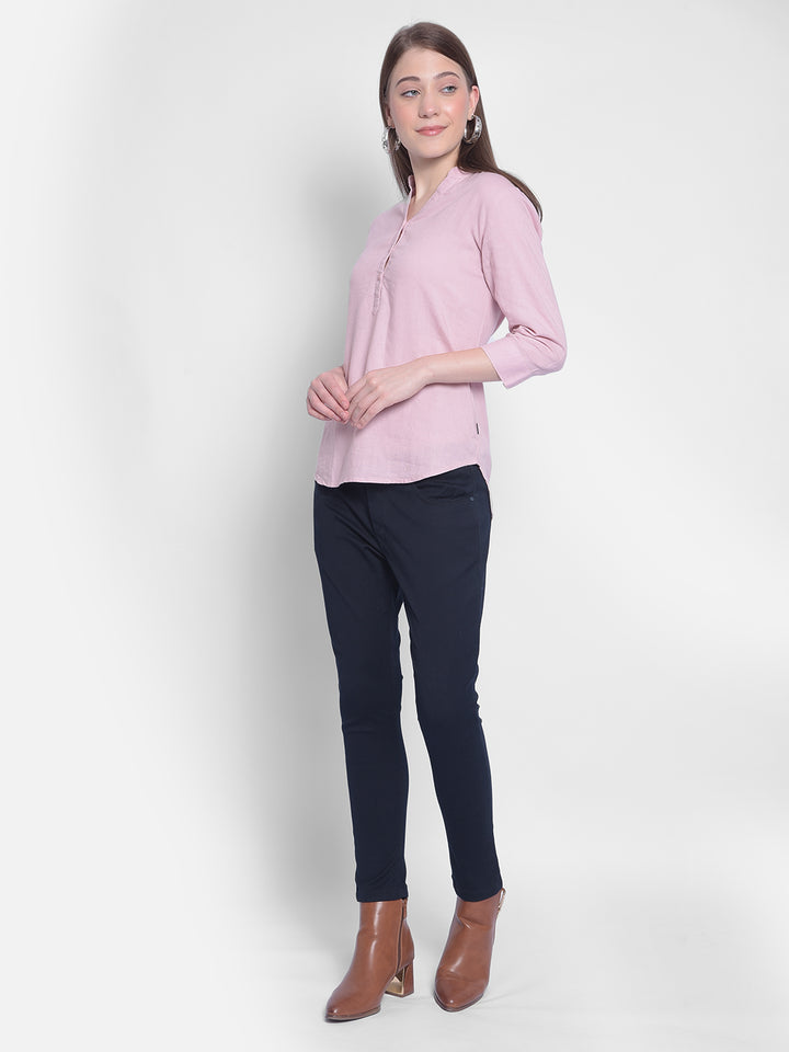 Pink Top-Women Tops-Crimsoune Club