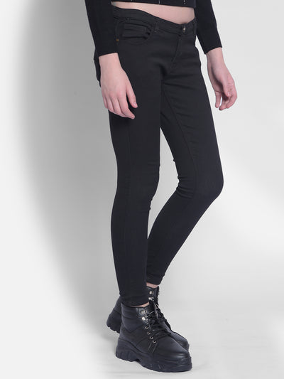 Black Skinny Jeans-Women Jeans-Crimsoune Club