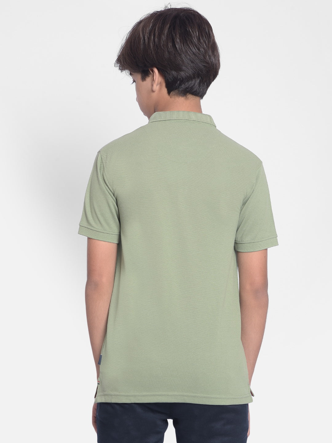 Olive Polo T-shirt-Boys T-shirt-Crimsoune Club