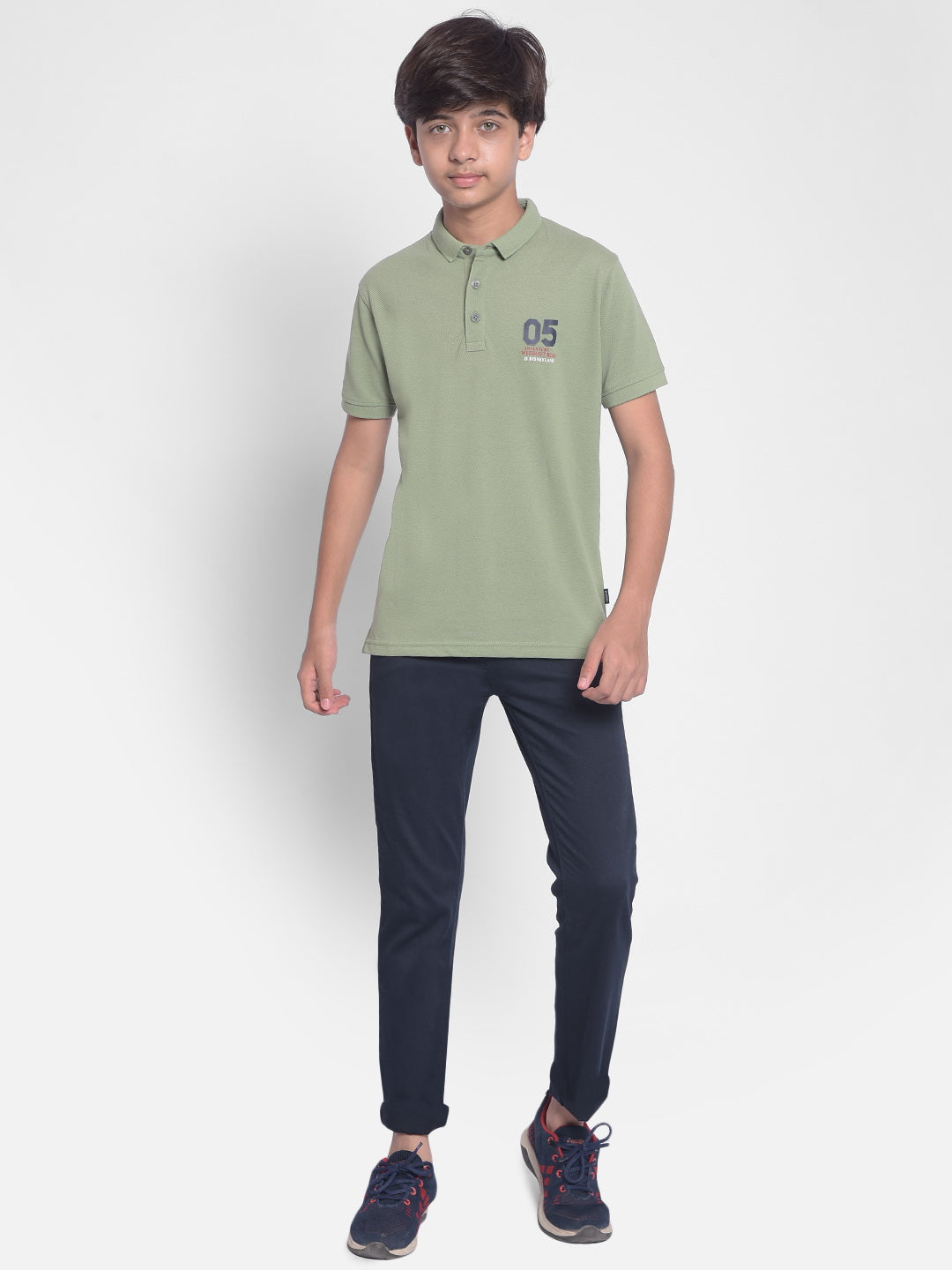 Olive Polo T-shirt-Boys T-shirt-Crimsoune Club