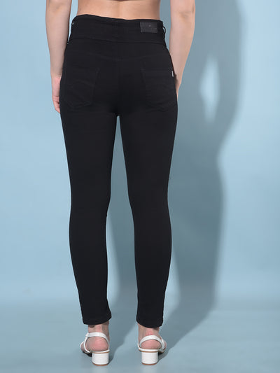 Black Skinny High Waist Jeans-Women Jeans-Crimsoune Club