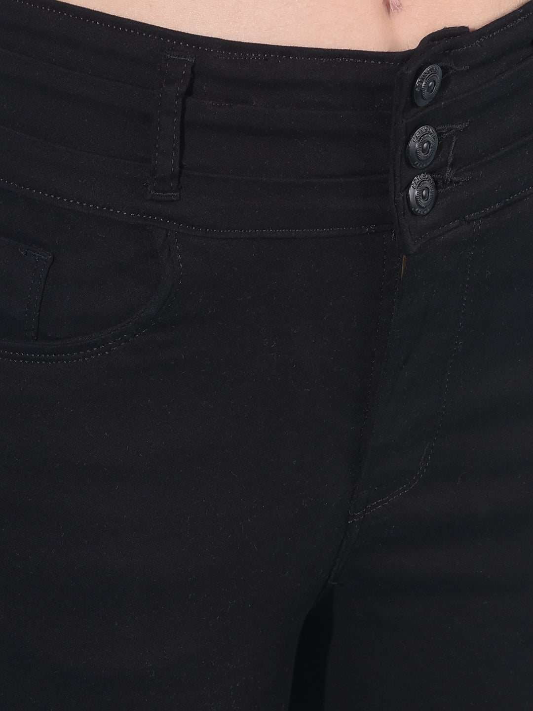 Black Skinny High Waist Jeans-Women Jeans-Crimsoune Club