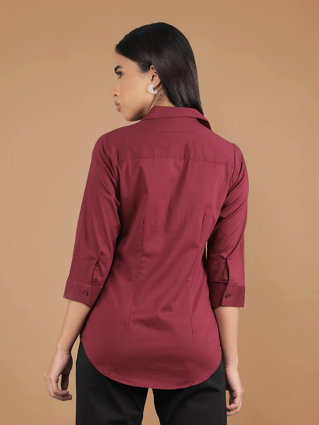 Maroon Shirt-Women Shirts-Crimsoune Club