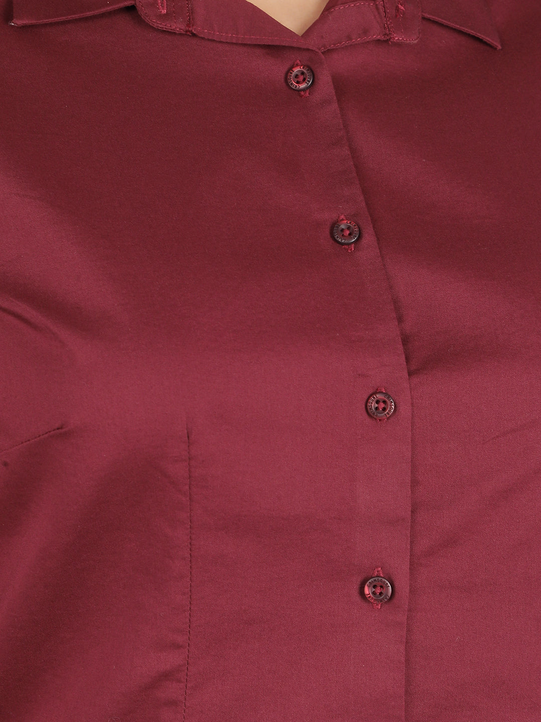 Maroon Shirt-Women Shirts-Crimsoune Club