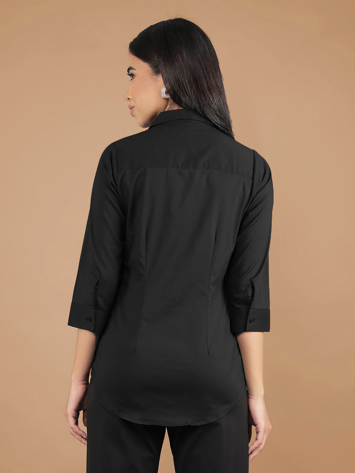 Black Shirt-Women Shirts-Crimsoune Club