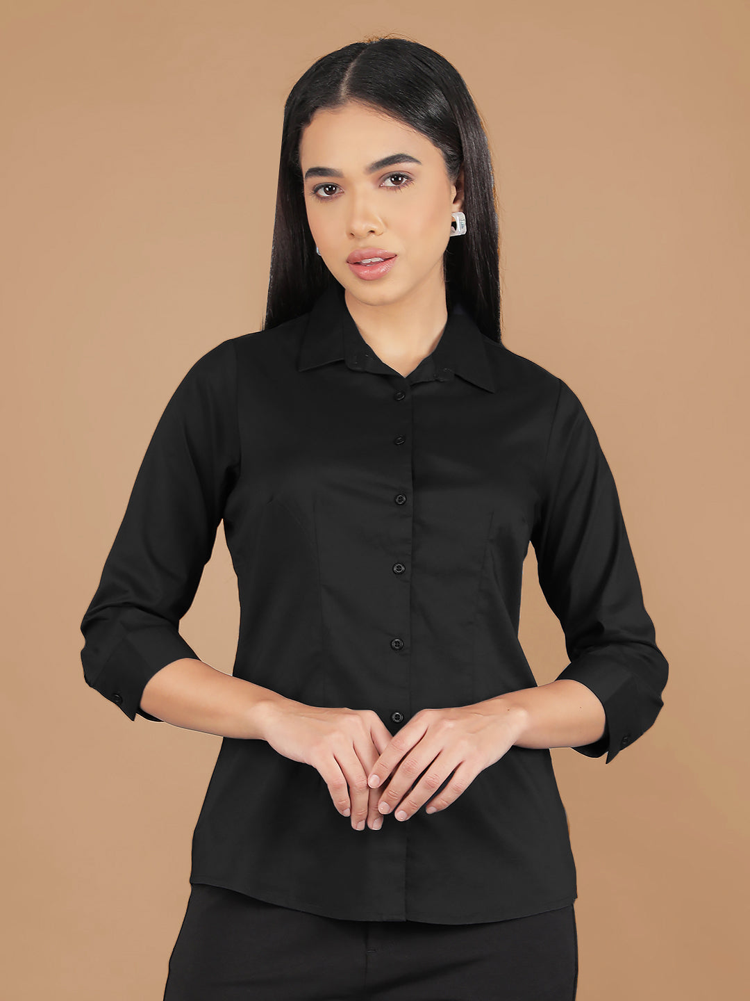 Black Shirt-Women Shirts-Crimsoune Club