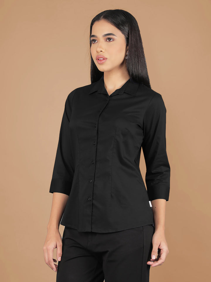 Black Shirt-Women Shirts-Crimsoune Club