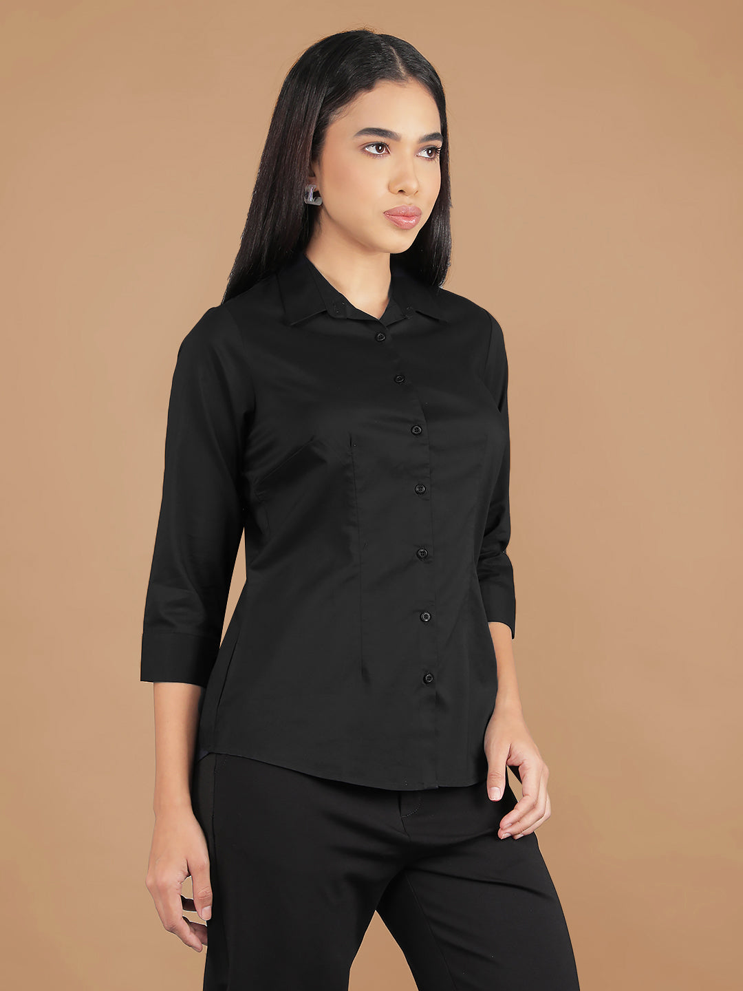 Black Shirt-Women Shirts-Crimsoune Club
