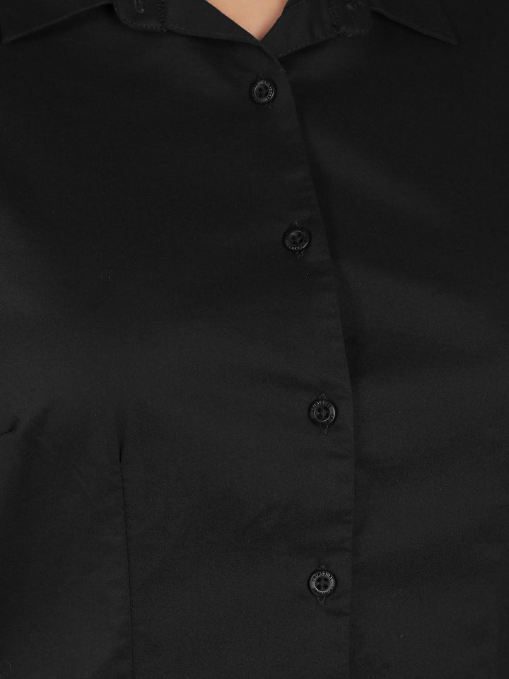 Black Shirt-Women Shirts-Crimsoune Club