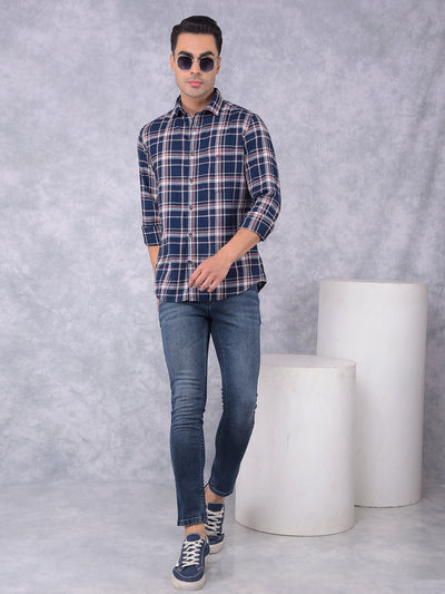 Red Checked 100% Cotton Shirt-Men Shirts-Crimsoune Club