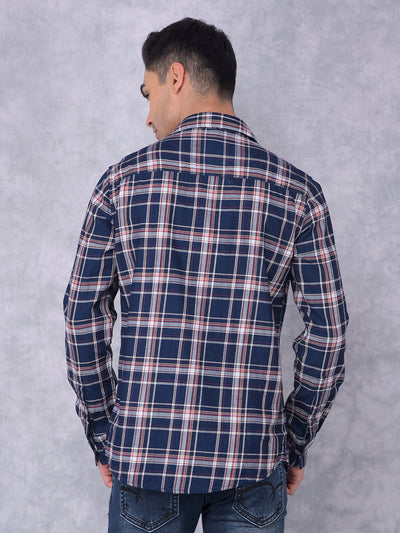 Red Checked 100% Cotton Shirt-Men Shirts-Crimsoune Club