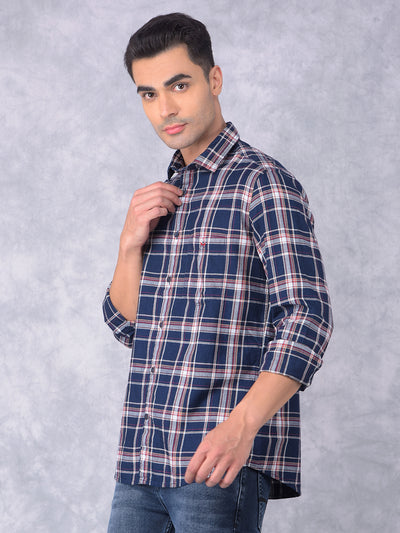 Red Checked 100% Cotton Shirt-Men Shirts-Crimsoune Club