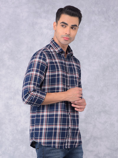 Red Checked 100% Cotton Shirt-Men Shirts-Crimsoune Club