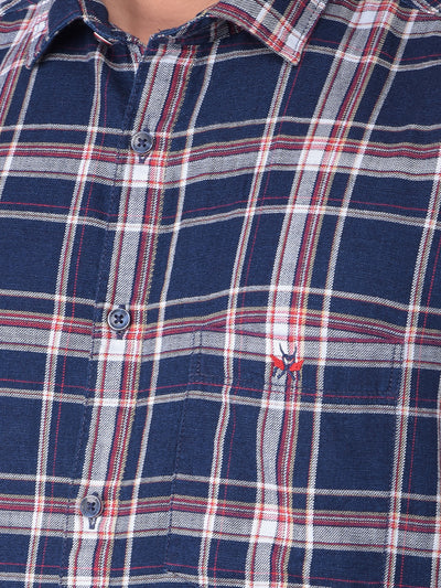 Red Checked 100% Cotton Shirt-Men Shirts-Crimsoune Club