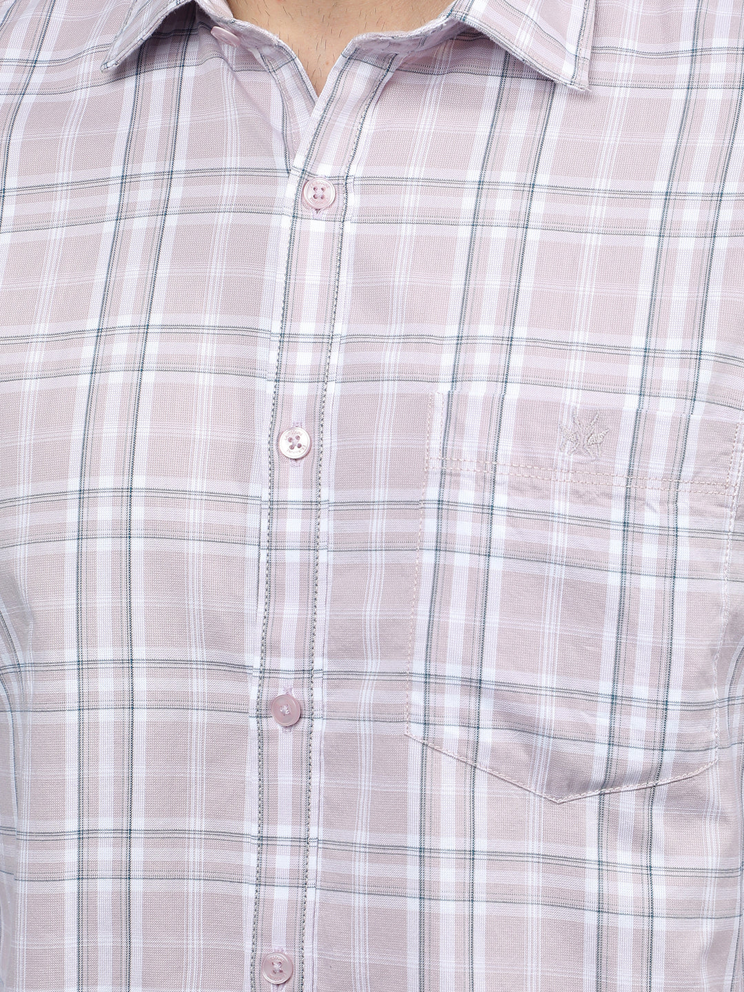 Purple Checked 100% Cotton Shirt-Men Shirts-Crimsoune Club