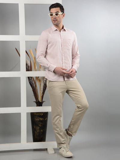Pink Checked 100% Cotton Shirt-Men Shirts-Crimsoune Club