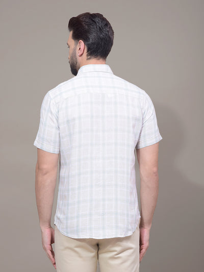 Multi-Color Checked Linen Shirt-Men Shirts-Crimsoune Club